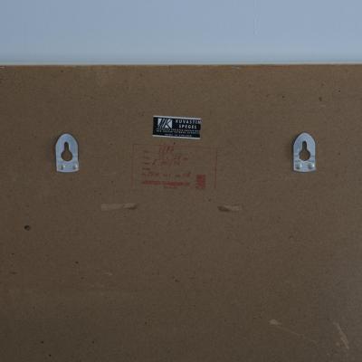 Retro Sculptural Natural White Framed Mirror M kisen Kuvastin Finland 1971