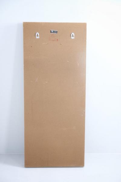 Retro Sculptural Natural White Framed Mirror M kisen Kuvastin Finland 1971