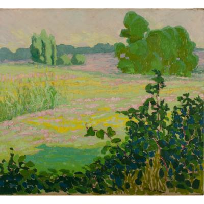 Reva Jackman Reva Jackman Kansas 1892 1966 A Fields View painting