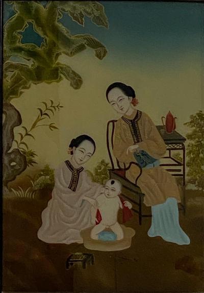 Reverse Glass Painting China Republic Period