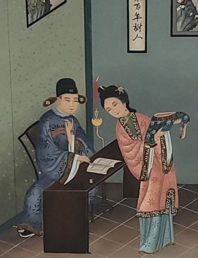 Reverse Glass Painting China circa 1900