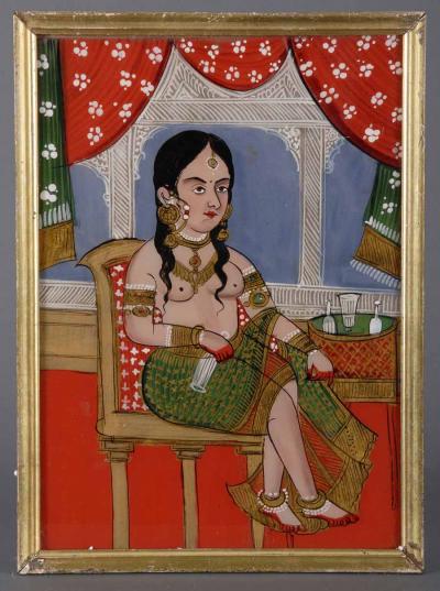 Reverse Glass Painting from Rajastan India