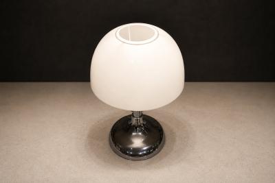 Rewired Brazilian Modern Table Lamp in Chrome Metal and Acrylic Shade