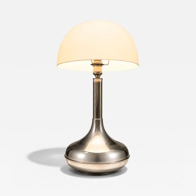 Rewired Brazilian Modern Table Lamp in Chrome Metal and Acrylic Shade