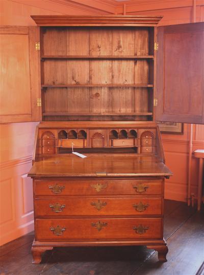 Rhode Island Chippendale Goddard School Secretary Bookcase