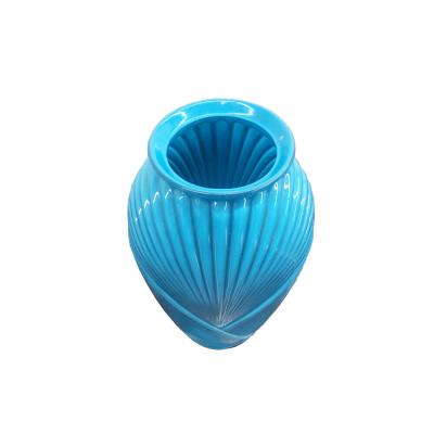 Ribbed Art Deco Glass Vase