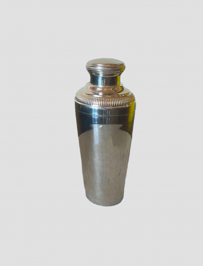 Ribbed French Silver Cocktail Shaker
