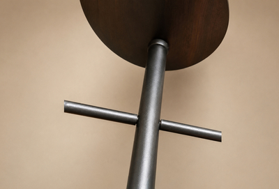 Ricardo Fasanello Ricardo Fasanello Ciranda Bar Stools in Black Steel Leather Set of Three