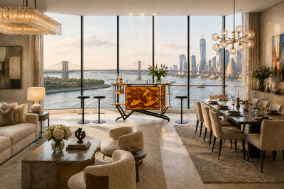 Ricardo Fasanello Ricardo Fasanello Ciranda Bar Stools in Black Steel Leather Set of Three