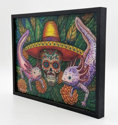 Ricardo Maya Contemporary Mexican Folk Art D a de los Muertos Painting