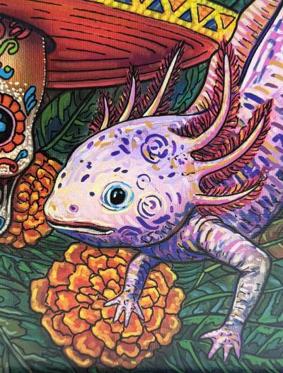 Ricardo Maya Contemporary Mexican Folk Art D a de los Muertos Painting