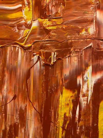 Ricardo Rumi Framed Abstract Oil Painting titled Fire 2006 