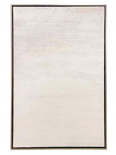 Ricardo Rumi Framed Abstract Oil Painting titled White on White 
