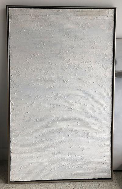 Ricardo Rumi White on White textured Oil Painting