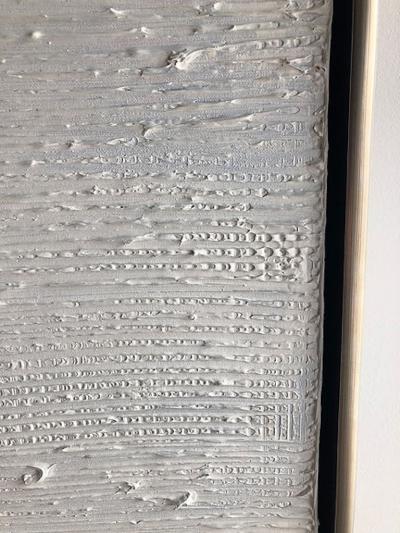 Ricardo Rumi White on White textured Oil Painting
