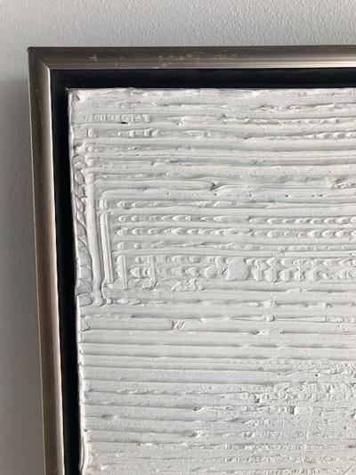 Ricardo Rumi White on White textured Oil Painting