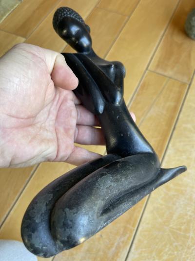 Riccardo Scarpa 1950s bronze sculpture of an African woman