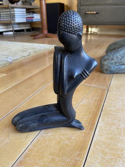 Riccardo Scarpa 1950s bronze sculpture of an African woman