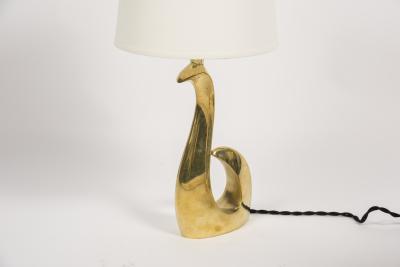 Riccardo Scarpa Pair of bronze male and female birds lamps by Riccardo Scarpa
