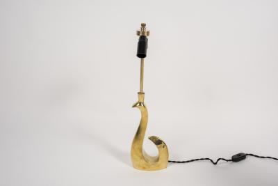 Riccardo Scarpa Pair of bronze male and female birds lamps by Riccardo Scarpa