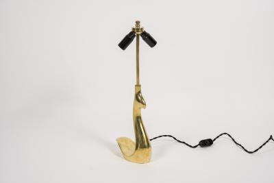Riccardo Scarpa Pair of bronze male and female birds lamps by Riccardo Scarpa