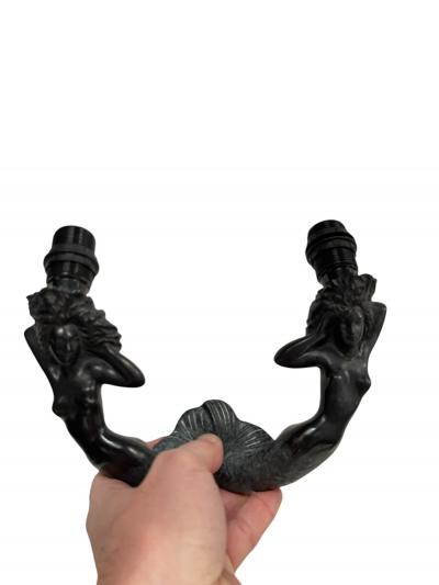 Riccardo Scarpa Pair of mermaid bronze sconces by Riccardo Scarpa