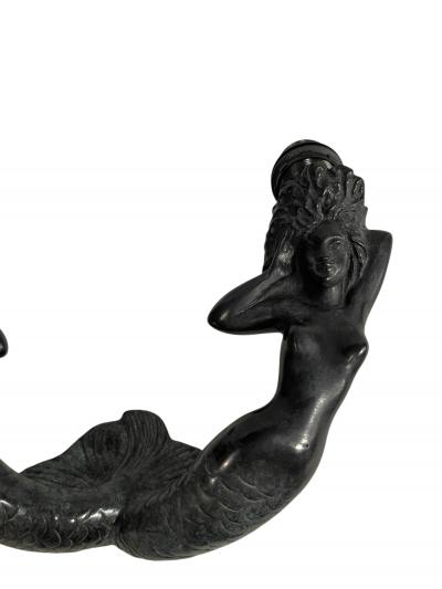 Riccardo Scarpa Pair of mermaid bronze sconces by Riccardo Scarpa