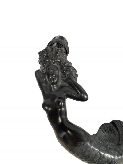 Riccardo Scarpa Pair of mermaid bronze sconces by Riccardo Scarpa