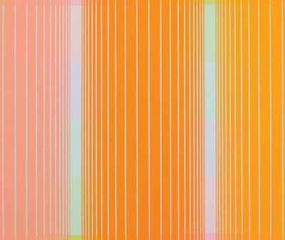 Richard Anuszkiewicz TRISECTED YELLOW TO PINK 1976