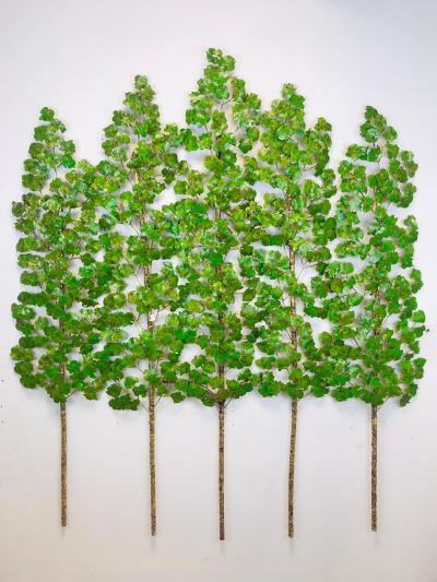 Richard B Smith 3 piece 5 stem translucent green