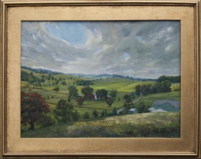 Richard Barnard Chalfant Doe Run Oil on Panel by Richard Chalfant