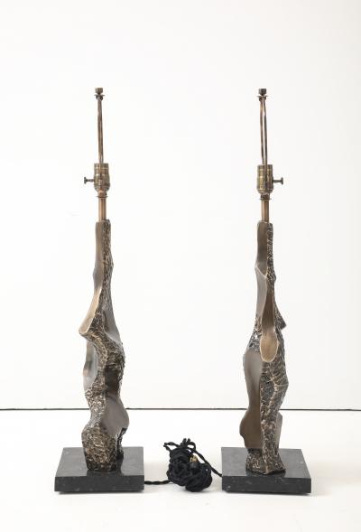 Richard Barr Richard Barr Bronze Brutalist Lamps