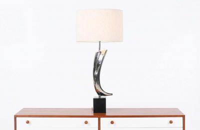Richard Barr Richard Barr Harold Weiss Chrome Table Lamp for Laurel Lamp Co 