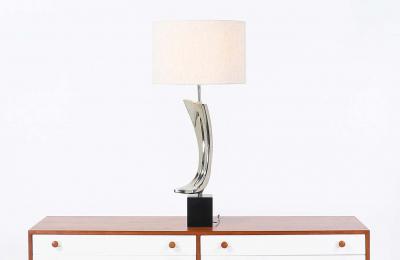 Richard Barr Richard Barr Harold Weiss Chrome Table Lamp for Laurel Lamp Co 