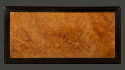 Richard Bridgens A PAIR OF EBONY AND BURR AMBOYNA LIBRARY TABLES TO A DESIGN BY RICHARD BRIDGENS