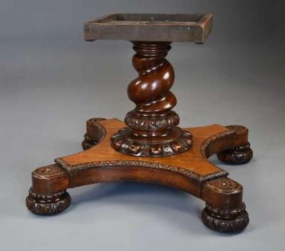 Richard Bridgens Large early 19thc oak library table in the manner of Richard Bridgens