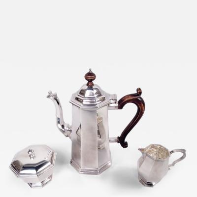 Richard Comyns 1980s Thatcher Era Return to Tradition English Georgian Coffee Set