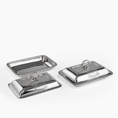 Richard Cooke Captain Sir George Collier s presentation silver entree dishes by Richard Cooke