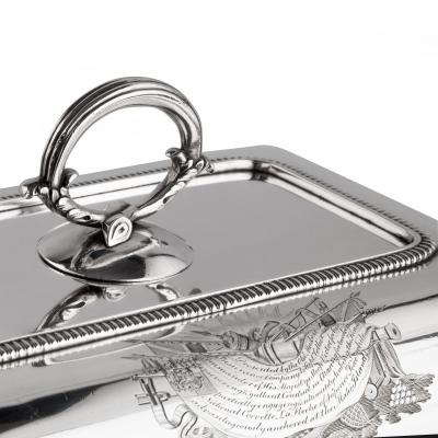 Richard Cooke Captain Sir George Collier s presentation silver entree dishes by Richard Cooke