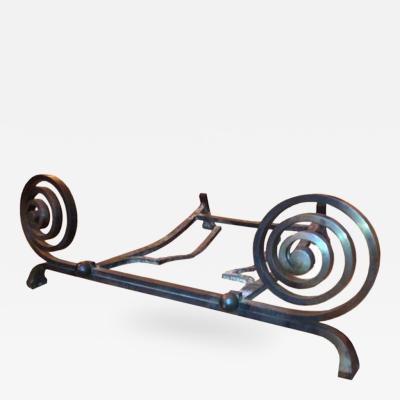 Richard Desvallieres Richard Desvallieres Beautiful Wrought Andiron