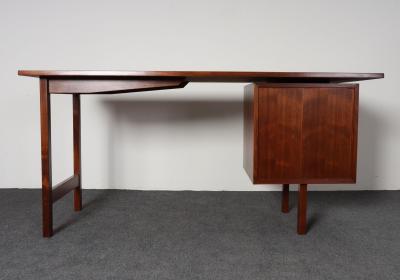 Richard Ernst Artschwager Mid Century American Modern Studio Craft Walnut Desk by Richard Artschwager