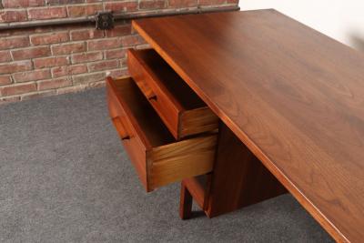 Richard Ernst Artschwager Mid Century American Modern Studio Craft Walnut Desk by Richard Artschwager