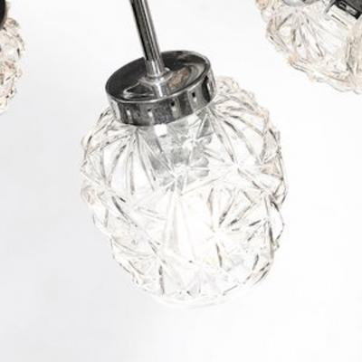 Richard Essig Mid Century 18 Arm Chrome Glass Sputnik Chandelier Attributed to Richard Essig