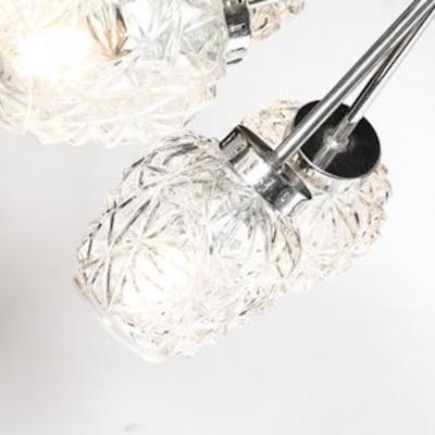 Richard Essig Mid Century 18 Arm Chrome Glass Sputnik Chandelier Attributed to Richard Essig