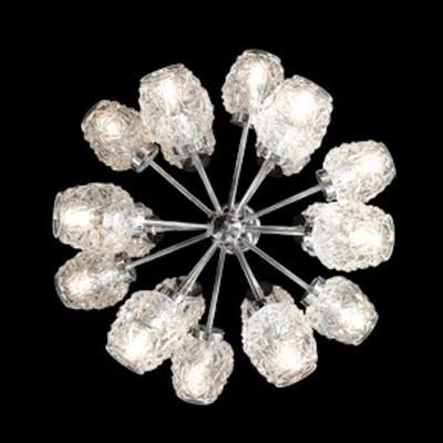 Richard Essig Mid Century 18 Arm Chrome Glass Sputnik Chandelier Attributed to Richard Essig