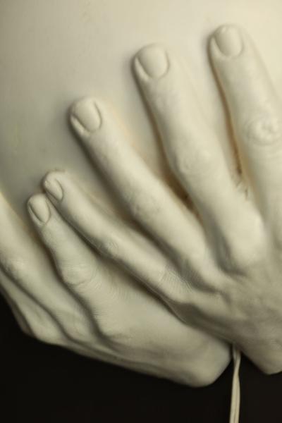 Richard Etts Richard Etts b 1941 Plaster Wall Sconce Signed and dtd 1976