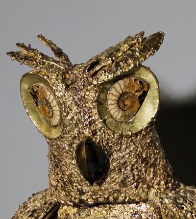 Richard Faure Grand duke on a branch 1980s luminous sculpture by Richard Faure