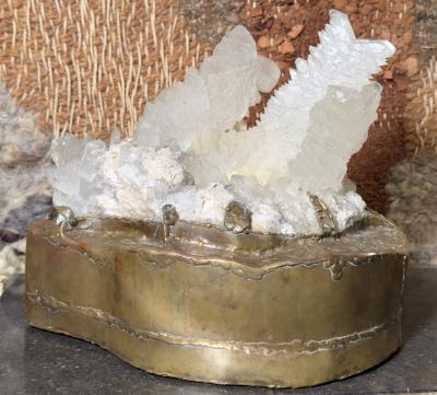 Richard Faure Large gypsum light sculpture Richard Faure Paris France circa 1980