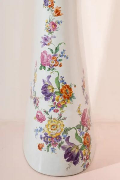 Richard Ginori Floral Bathroom Set by Richard Ginori Lavenite Series Italy 1950s