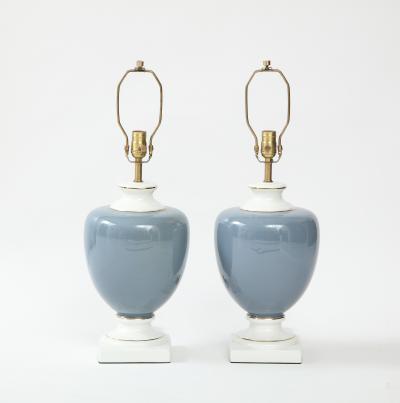 Richard Ginori Richard Ginori French Blue Porcelain Lamps
